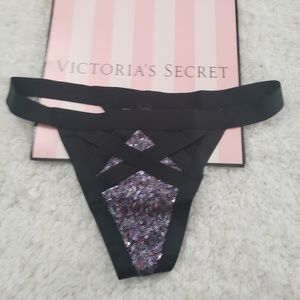 Victoria's Secret Black and Purple Panties